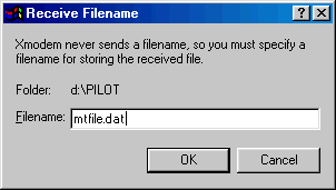 Entering the file-name